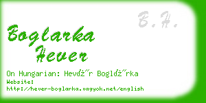 boglarka hever business card